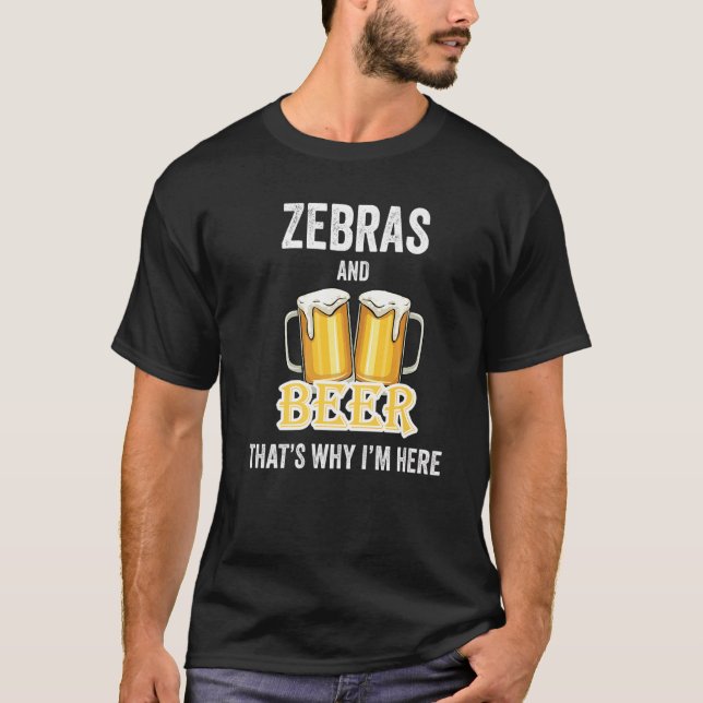 Camiseta Listras e Cerveja É Por Isso Que Estou Aqui   (Frente)