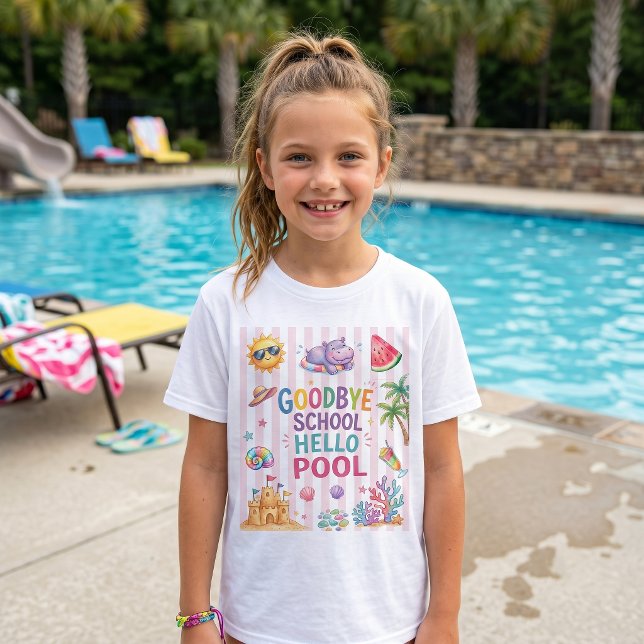 Camiseta Listras Hello Pool Party  (Criador carregado)