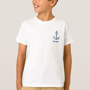 Camiseta Listras Náuticas Âncora Aniversário
