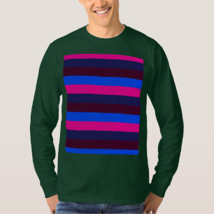 Camiseta Listras neon à meia-noite