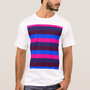 Camiseta Listras neon à meia-noite