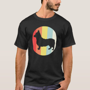 Camiseta Listras Pôr do Sol Welsh Pembroke Corgi