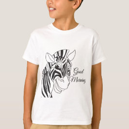 Camiseta Listras pretas/brancas da zebra bonito do "bom
