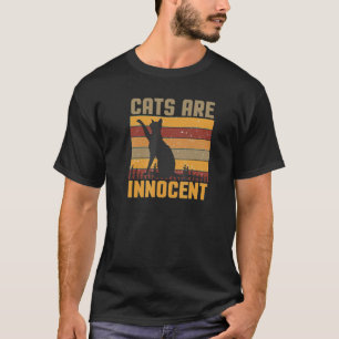 Camiseta Listras Retrô Vintage  Gatos São Inocentes  Gato