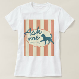 Camiseta Listras Terracota Nome Golden Doodle Pers