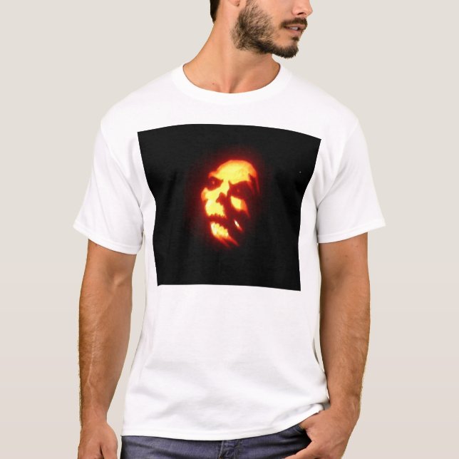 Camiseta Lit de esqueleto acima (Frente)