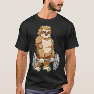 Camiseta Lita em Bodybuilding com Barbell
