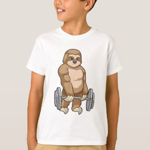 Camiseta Lita em Bodybuilding com Barbell