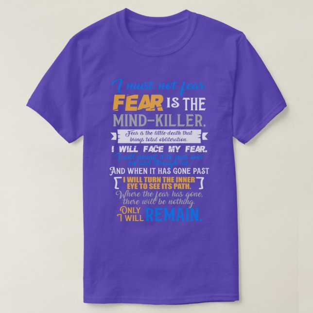 Camiseta Litany Contra o Medo Duna (Frente do Design)