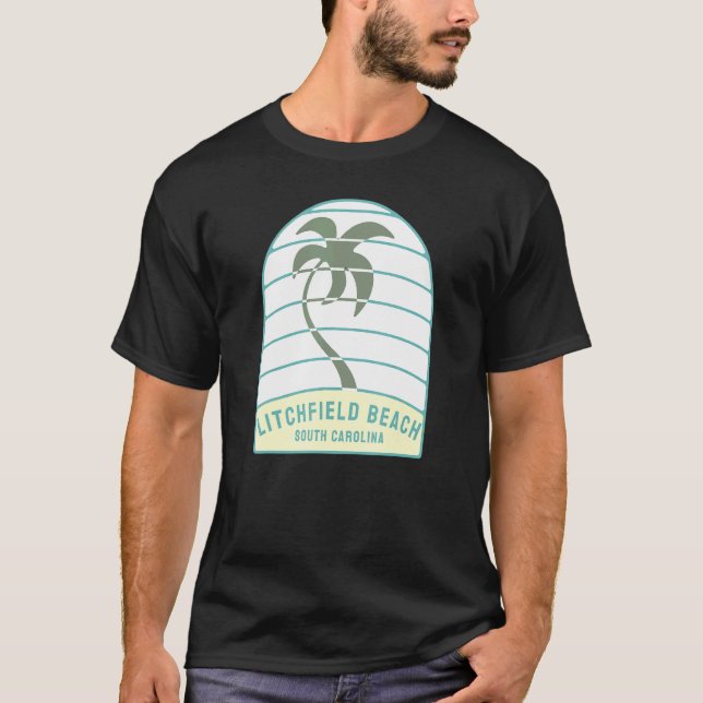 Camiseta Litchfield Beach South Carolina Palm Tree Sc Vacat (Frente)