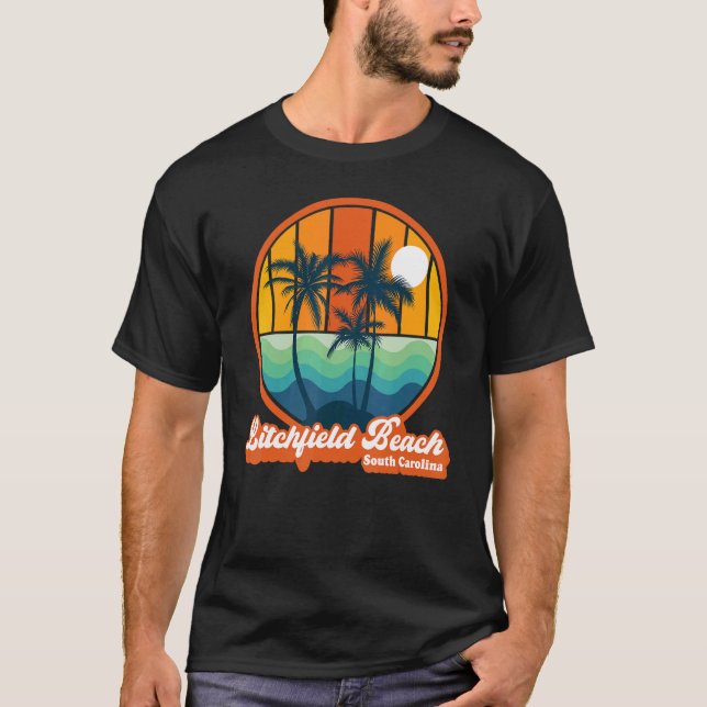 Camiseta Litchfield Beach South Carolina Summer 90s Beach S (Frente)