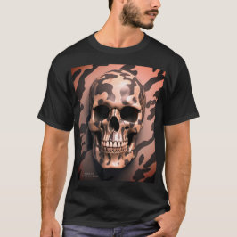Camiseta LITE EXISTENCIAL Memento Mori Camo Tshirt do crâni
