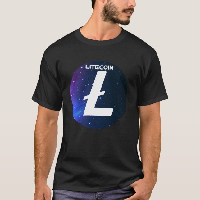 Camiseta Litecoin Cryptocurrency Space Galaxy LTC Crypto Mo (Frente)