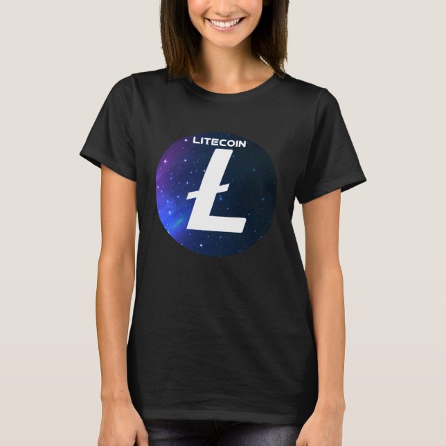 Camiseta Litecoin Cryptocurrency Space Galaxy LTC Crypto Mo (Frente)