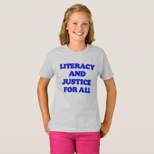 Camiseta Literacia e Justiça para Todos: Design de Advocaci