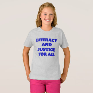 Camiseta Literacia e Justiça para Todos: Design de Advocaci