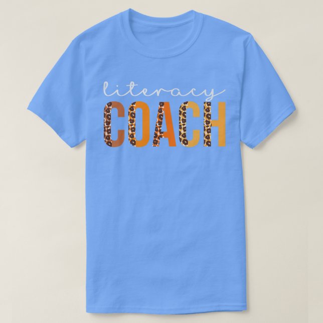 Camiseta Literacy Coach Leopard Squad Cute Fall Autumn than (Frente do Design)