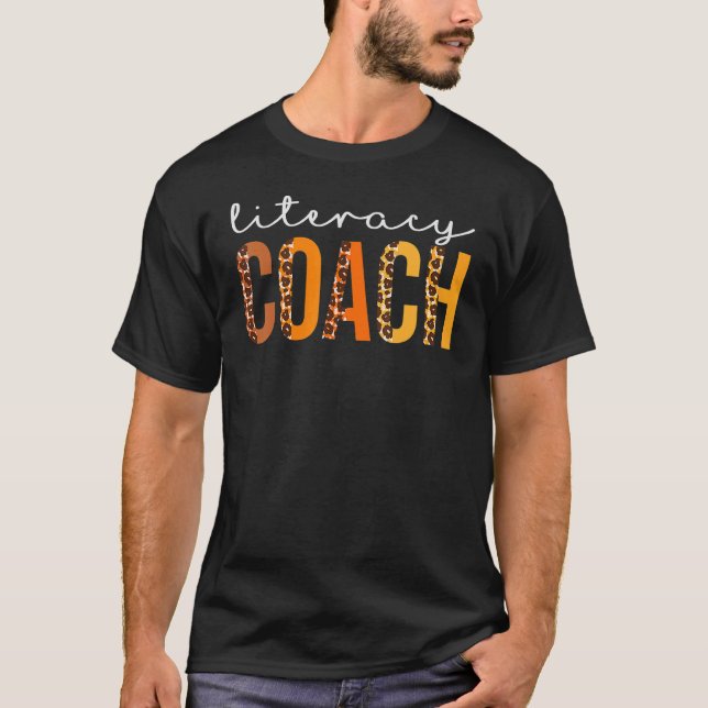 Camiseta Literacy Coach Leopard Squad Cute Fall Autumn than (Frente)