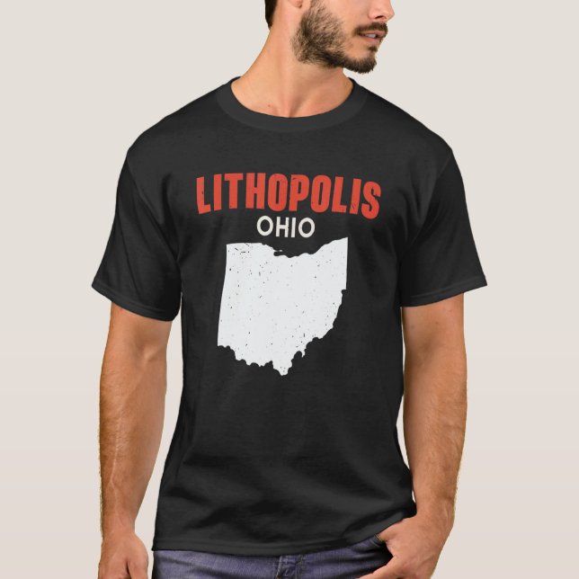 Camiseta Lithopolis Ohio USA State America Travel Ohioan (Frente)
