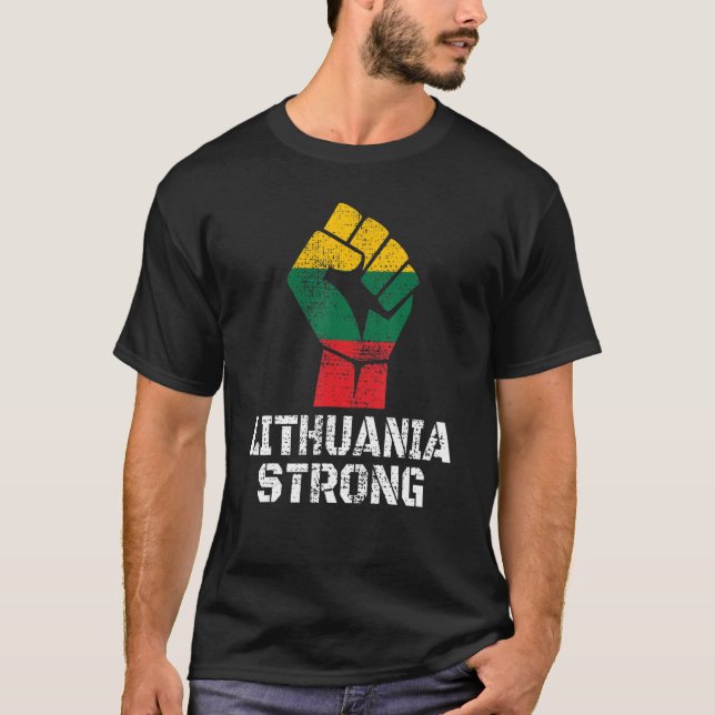 Camiseta Lithuania Support Lithuanian Flag Men Women 1 (Frente)