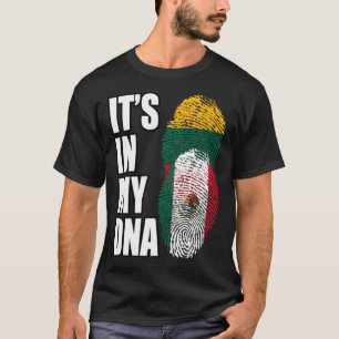 Camiseta Lithuanian And Mexican Mix Heritage DNA Flag