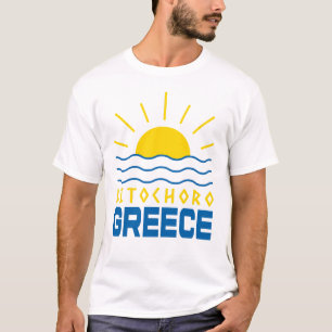 Camiseta Litochoro Grécia Sol e Mar Branco Masculino