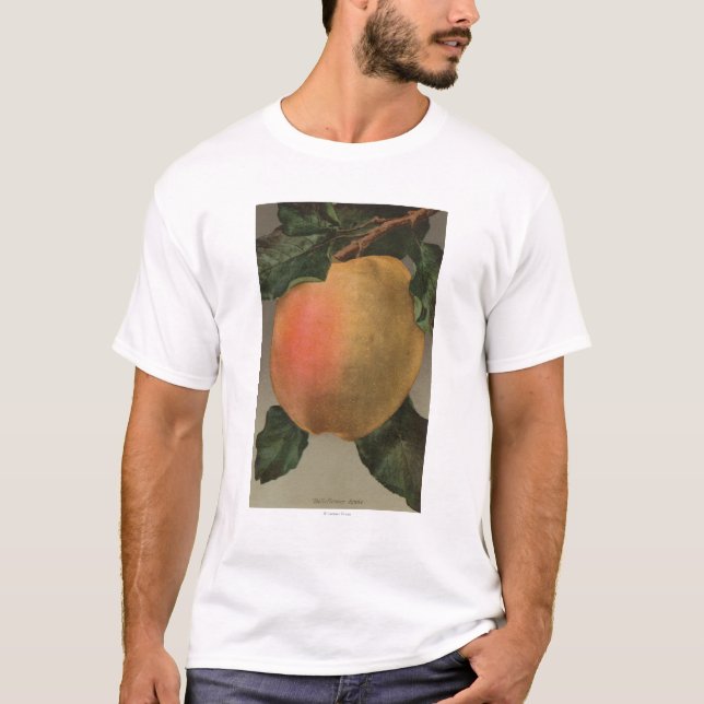 Camiseta Litografia de Chromo da fruta de Belleflower Apple (Frente)