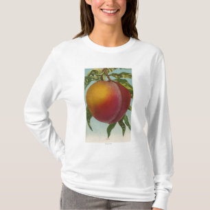 Camiseta Litografia de Chromo da fruta de PeachFruitState