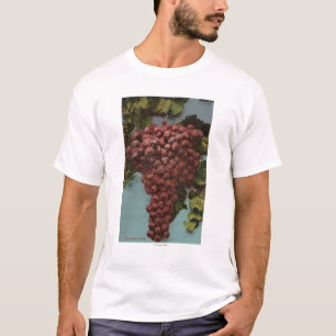 Camiseta Litografia de Chromo da fruta de uvas de
