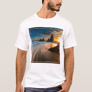Camiseta Litoral no por do sol   Califórnia do norte