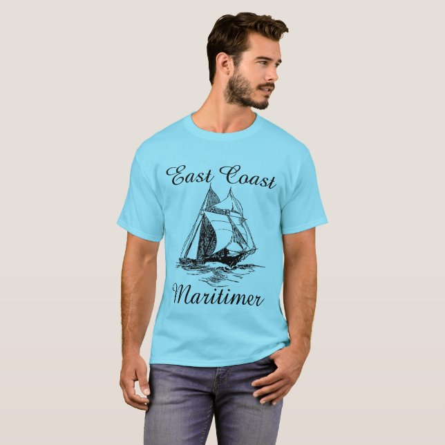 Camiseta Litoral Oriental - Navio de navegação de recreio n (Frente Completa)