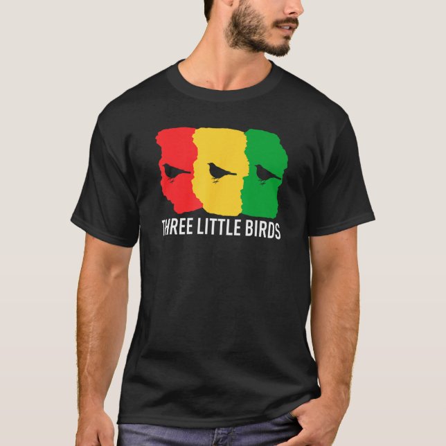 Camiseta Little Birds Three Don t Worry Gonna Be Alright Re (Frente)