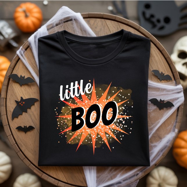 Camiseta Little Boo | Orange Halloween (Criador carregado)