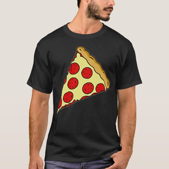 Camiseta Little Cheesy Pepperoni Pizza Slice (Frente)