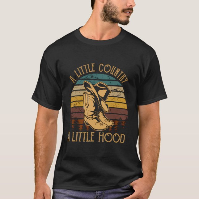 Camiseta Little Country Hood Western Texas Tshirt Co (Frente)