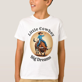 Camiseta Little Cowboy Big Dreams Bull Rider