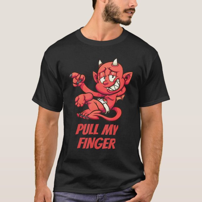 Camiseta Little Devil Says Pull My Finger (Frente)