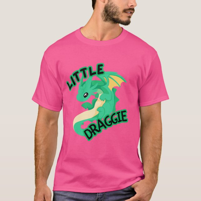 Camiseta Little Draggie | T-Shirt Cute Kawaii Dragon (Frente)