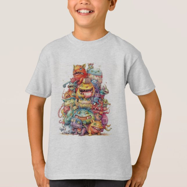 Camiseta Little Funny Monsters (Frente)