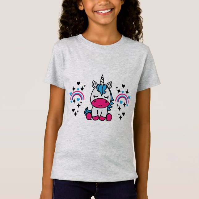 Camiseta Little Girls Unicorn Pony (Frente)