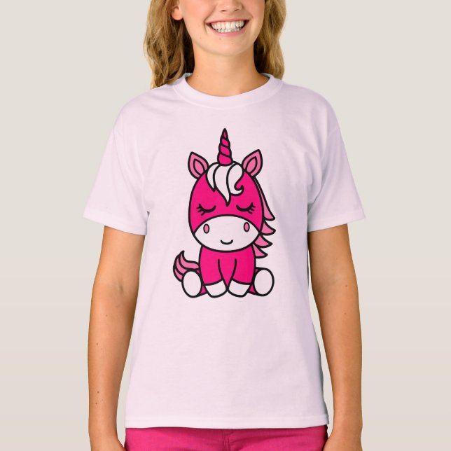 Camiseta Little Girls Unicorn Pony (Frente)