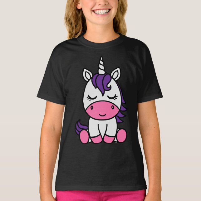 Camiseta Little Girls Unicorn Pony (Frente)