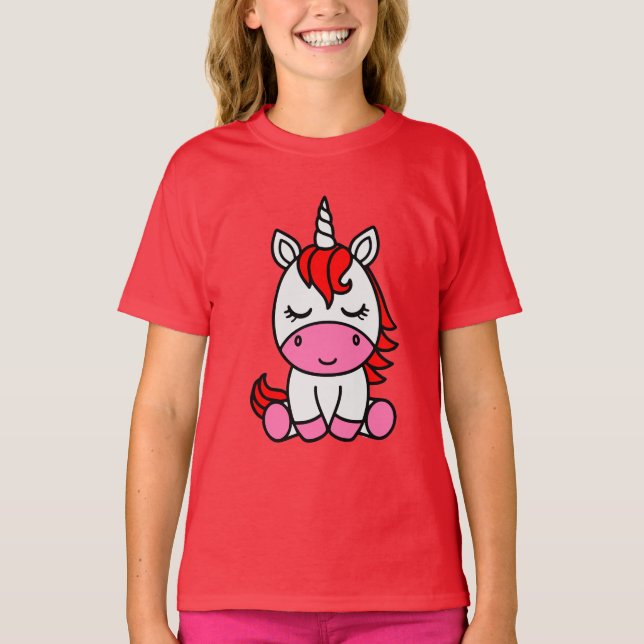Camiseta Little Girls Unicorn Pony (Frente)