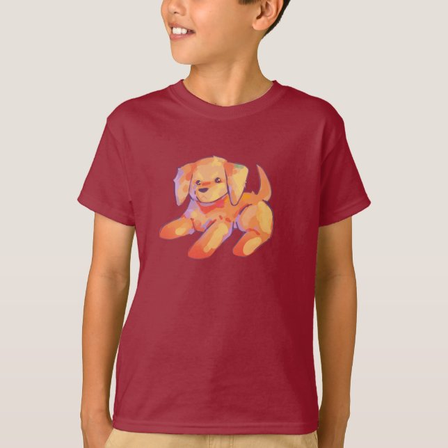 Camiseta Little golden retriever pup (Frente)