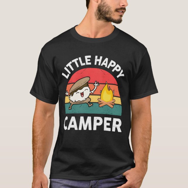 Camiseta Little Happy Camper Camping gift (Frente)