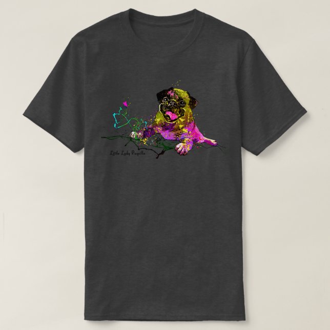 Camiseta Little Lady Pugzilla (Frente do Design)
