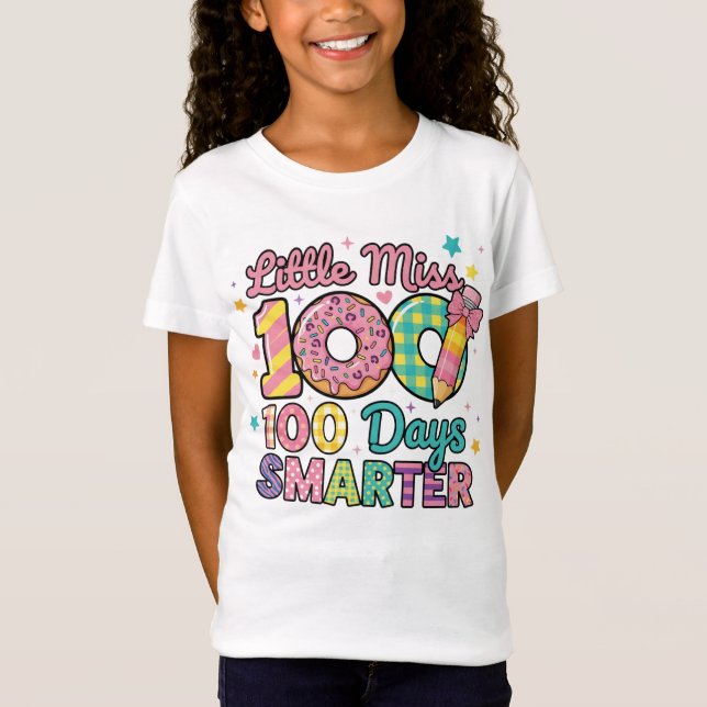 Camiseta Little Miss 100 Days Smarter  (Frente)