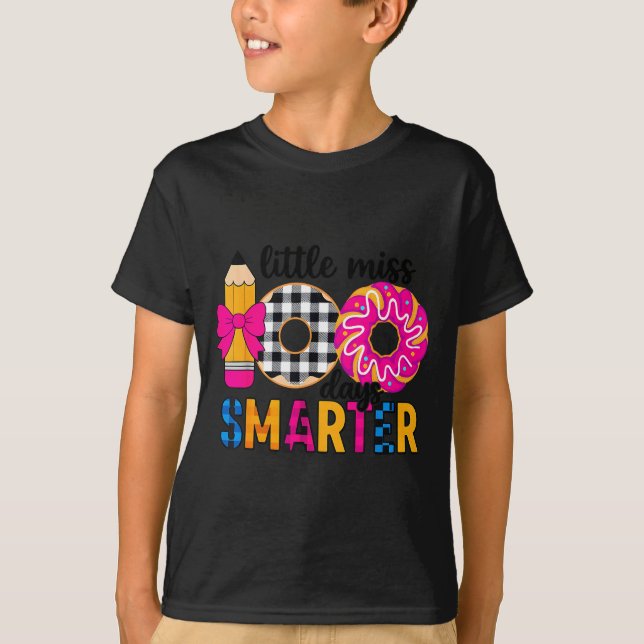 Camiseta Little Miss 100 Days Smarter Celebration 100 Days  (Frente)