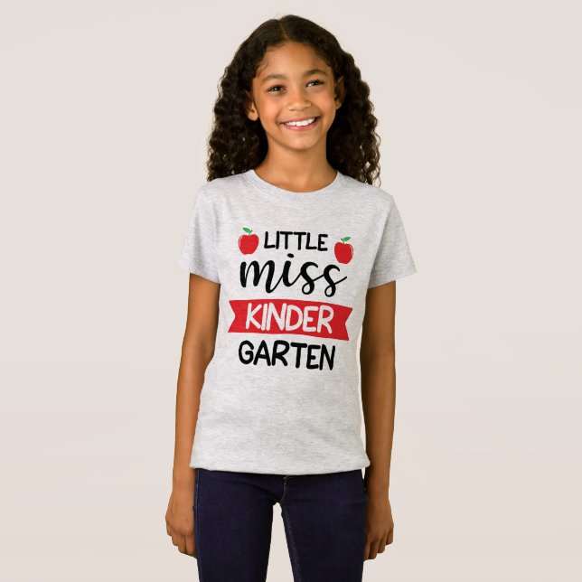 Camiseta Little Miss Kindergaten (Frente Completa)