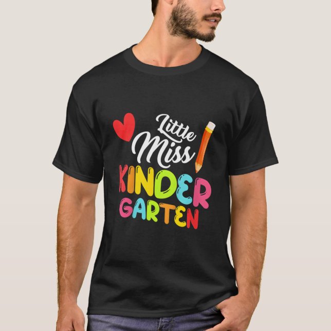 Camiseta Little Miss Kindergen Back To School He (Frente)